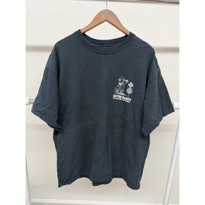 Vintage Black Outerbanks Biker T Shirt Size XL